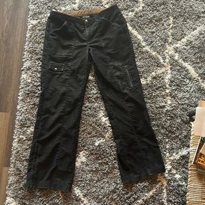 Athleta Women's Size 12 Dipper Corduroy Drawstring Bootcut Pants Black